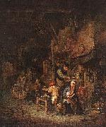 Adriaen van ostade Interior with a Peasant Family oil on canvas